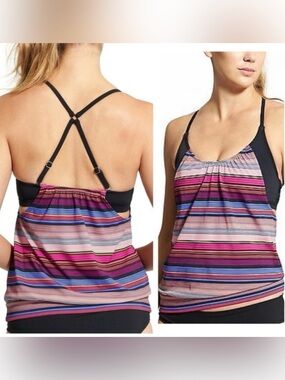 NWT Capri Stripes Blousy Tankini, size 34 B/C